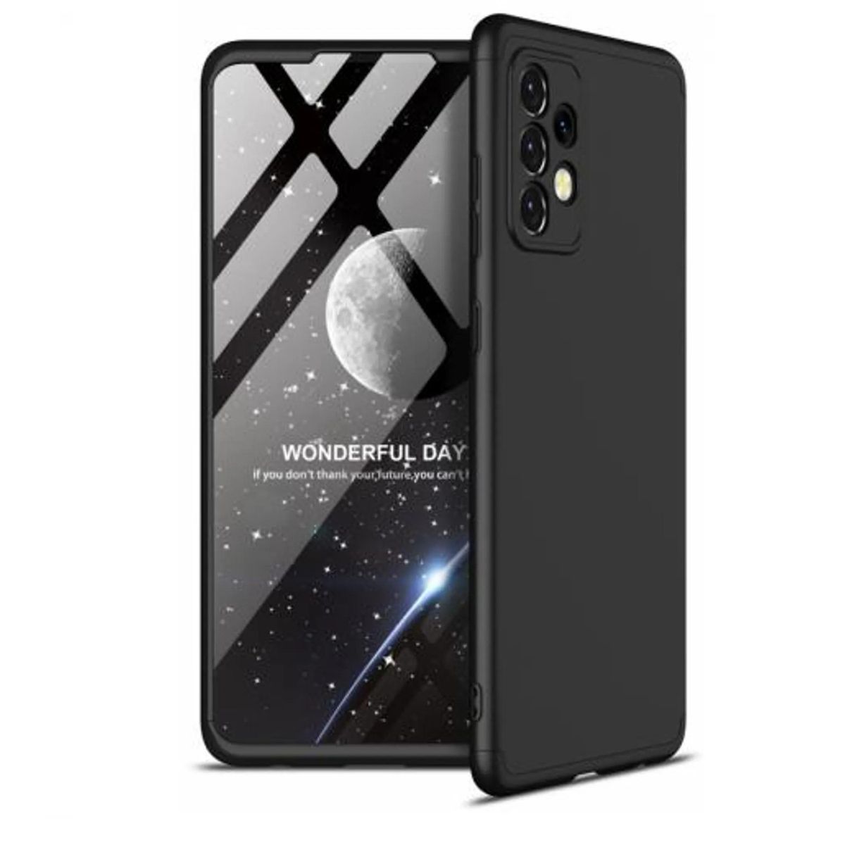 GKK - Samsung Galaxy A52 Carcasa 360 Slim Gkk Original + Vidrio Negro