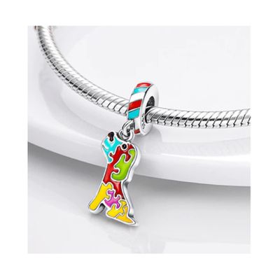 Imagen 2 del producto Charm Perro Puzzle Autismo en Plata Fina 925