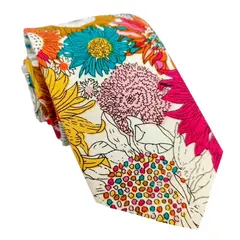 LUCIA CORBATAS - Corbata algodón flores Summer Luciacorbatas