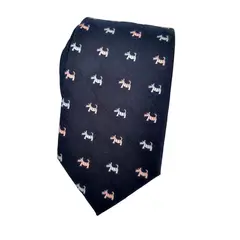LUCIA CORBATAS - Corbata hombre de seda perritos Schnauzer Luciacorbatas