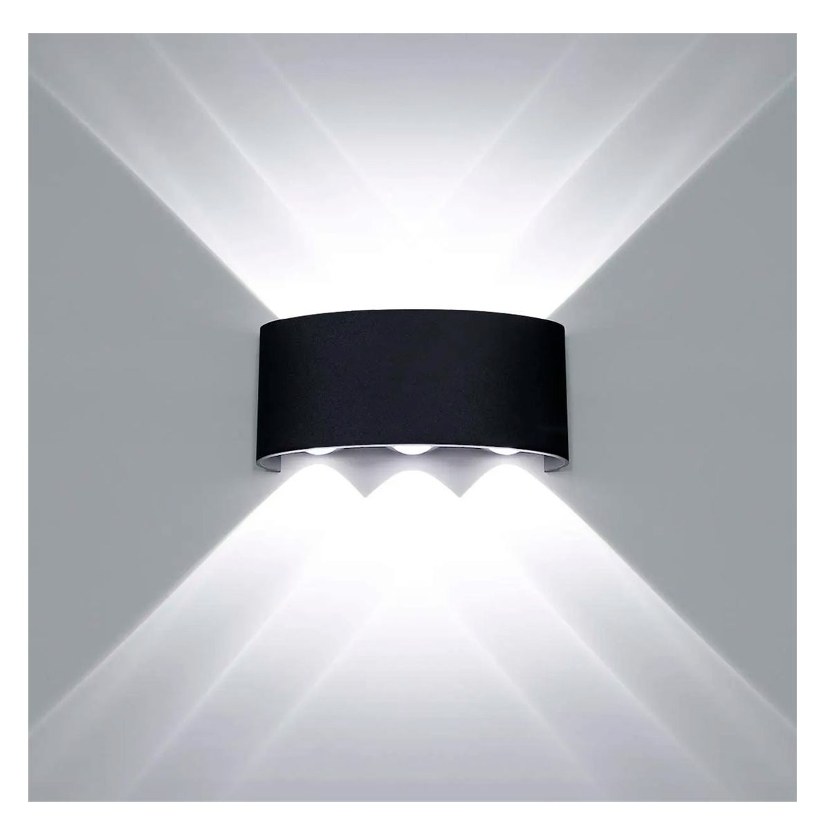 GENERICO - Luz Foco Aplique de Pared 6 LED Blanco Frio