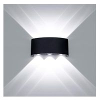 Luz Foco Aplique de Pared 6 LED Blanco Frio