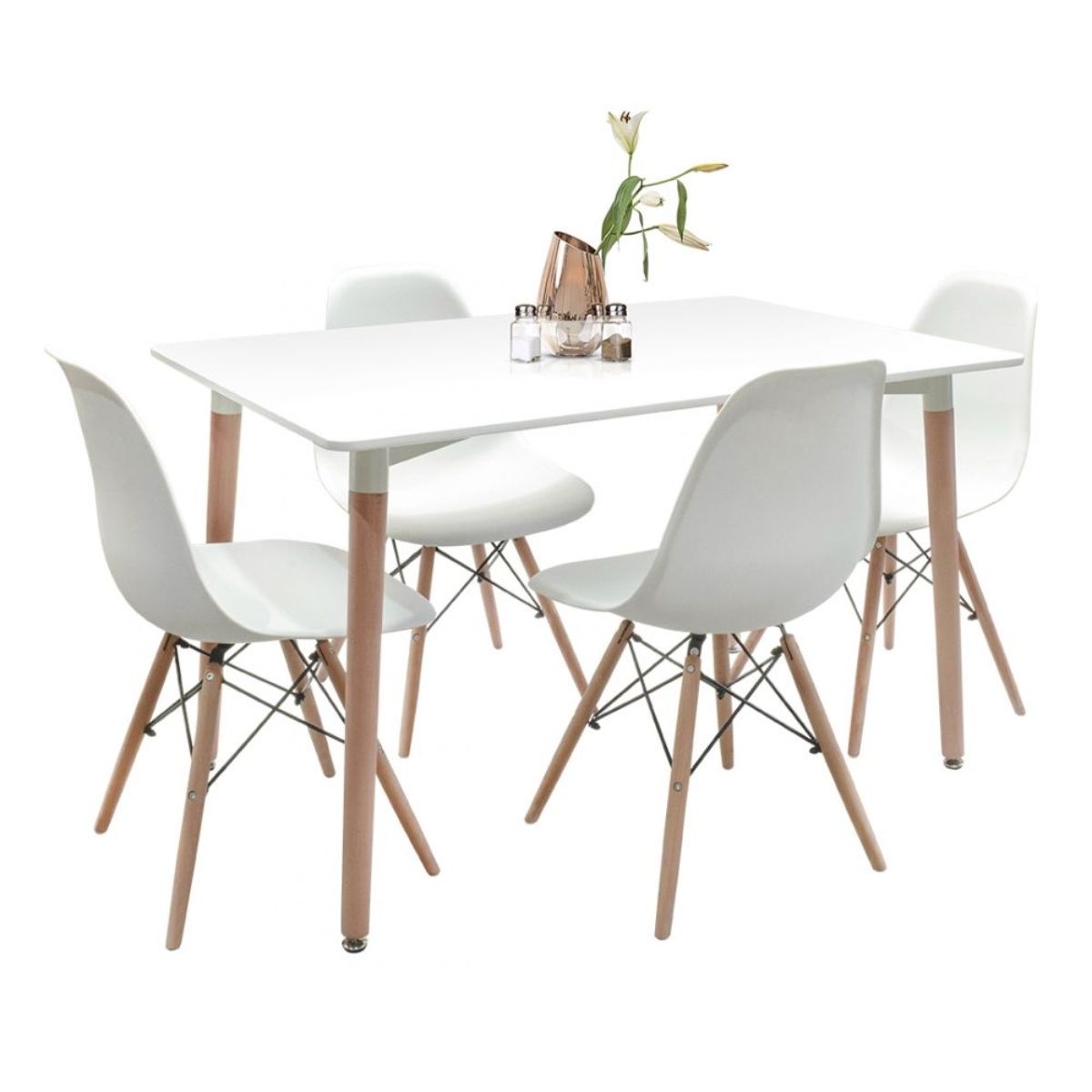 GENERICO - Comedor Rectangular 120x80 - 4 sillas