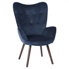 NOVAHUS - Sitial Terciopelo Respaldo Alto - Azul