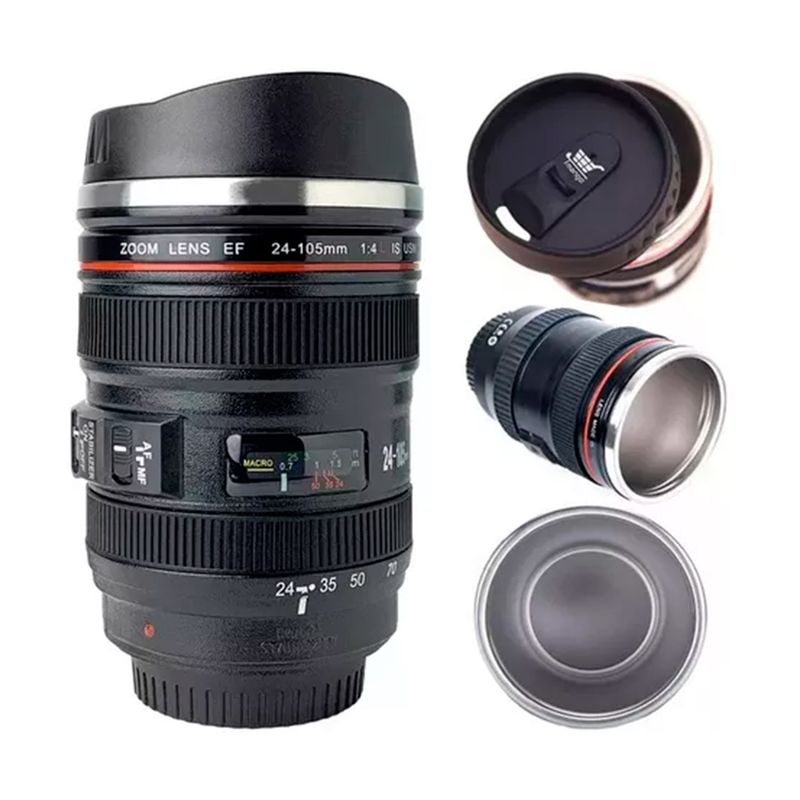 GENERICO - Tazon Diseño Lente Camara Fotografica de Aluminio
