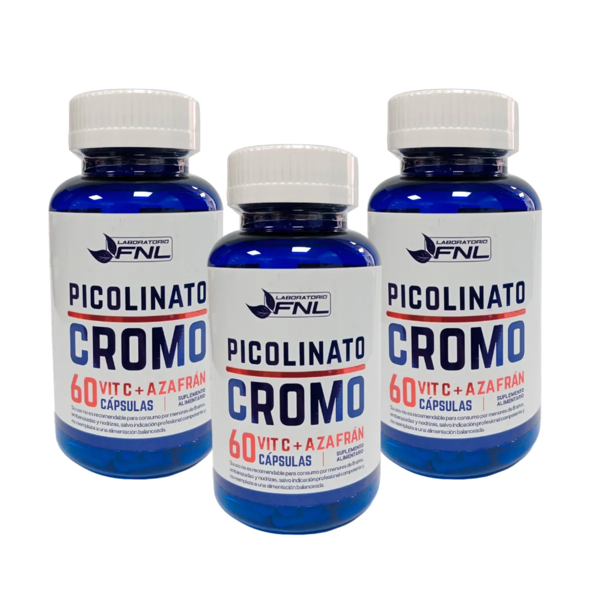FNL - Picolinato De Cromo + Vitamina C + Azafran Fnl 180 Capsulas 3x60