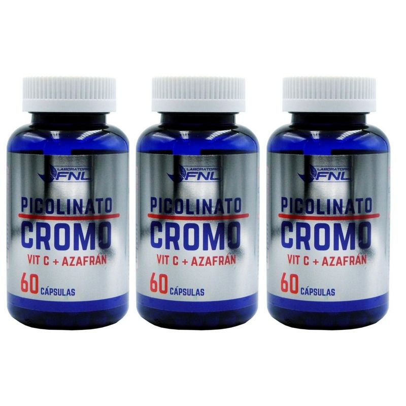 FNL - Picolinato De Cromo + Vitamina C + Azafran Fnl 180 Capsulas 3x60