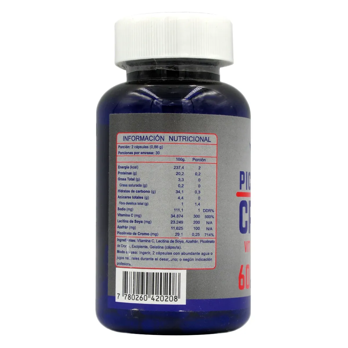 FNL - Picolinato De Cromo + Vitamina C + Azafran Fnl 180 Capsulas 3x60