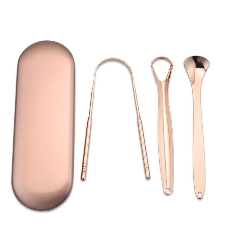 KUANGYE - Pack 3 Limpiador Lingual De Cobre Ayurvedico Raspador Lengua
