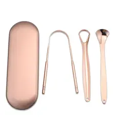 KUANGYE - Pack 3 Limpiador Lingual De Cobre Ayurvedico Raspador Lengua