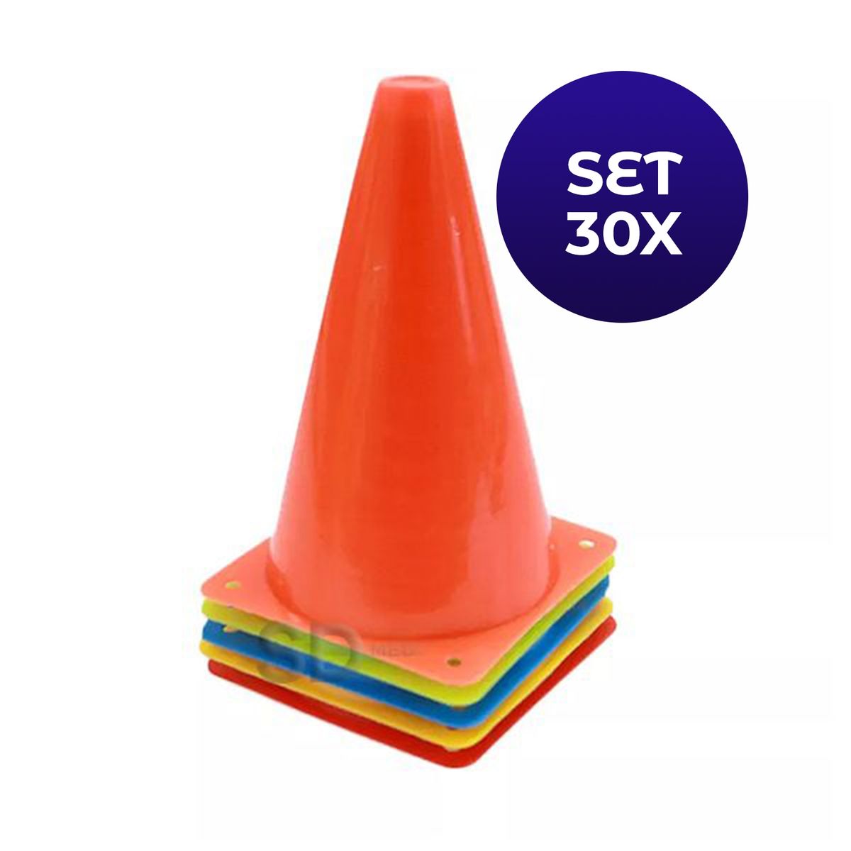 SDFIT - Set 30x Conos de Agilidad Sombrero 18 cm - MK-834