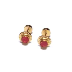 COGGIOLA - Aros Abridores Niña Circón 7mm Laminado Oro 18K