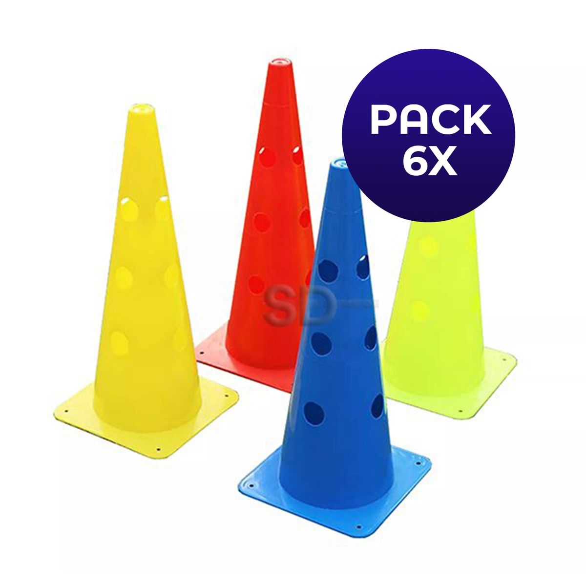 SDFIT - Pack 6x Con de agilidad con orificios 48 cm – MK-845