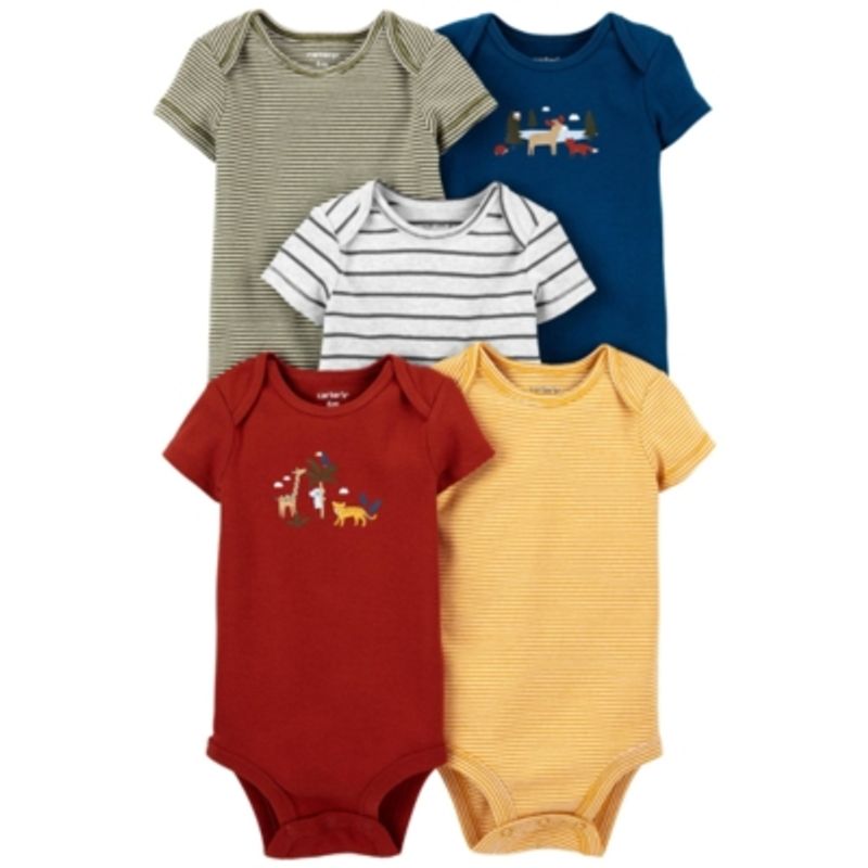 CARTER'S - Carters Bodies Algodón Pack 5 Unidades Niño Happy Animals