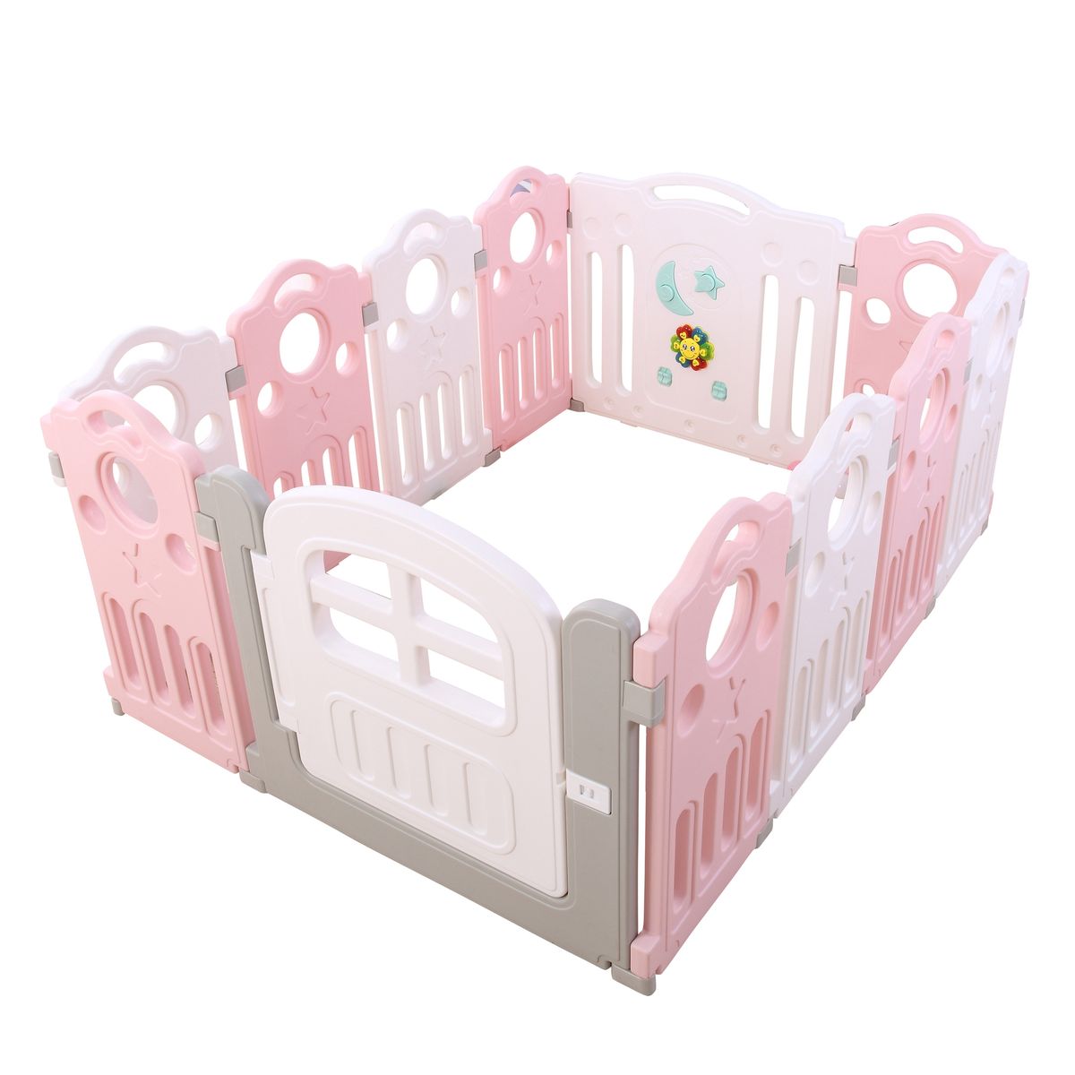 BEBECO - Corral Seguridad Bebe Rosado Musical 153x116 cms Bebeco