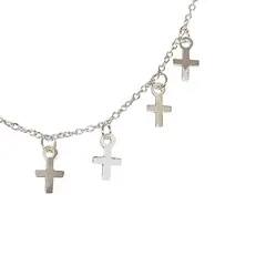 COGGIOLA - Collar Choker Cruces Plata Fina 925