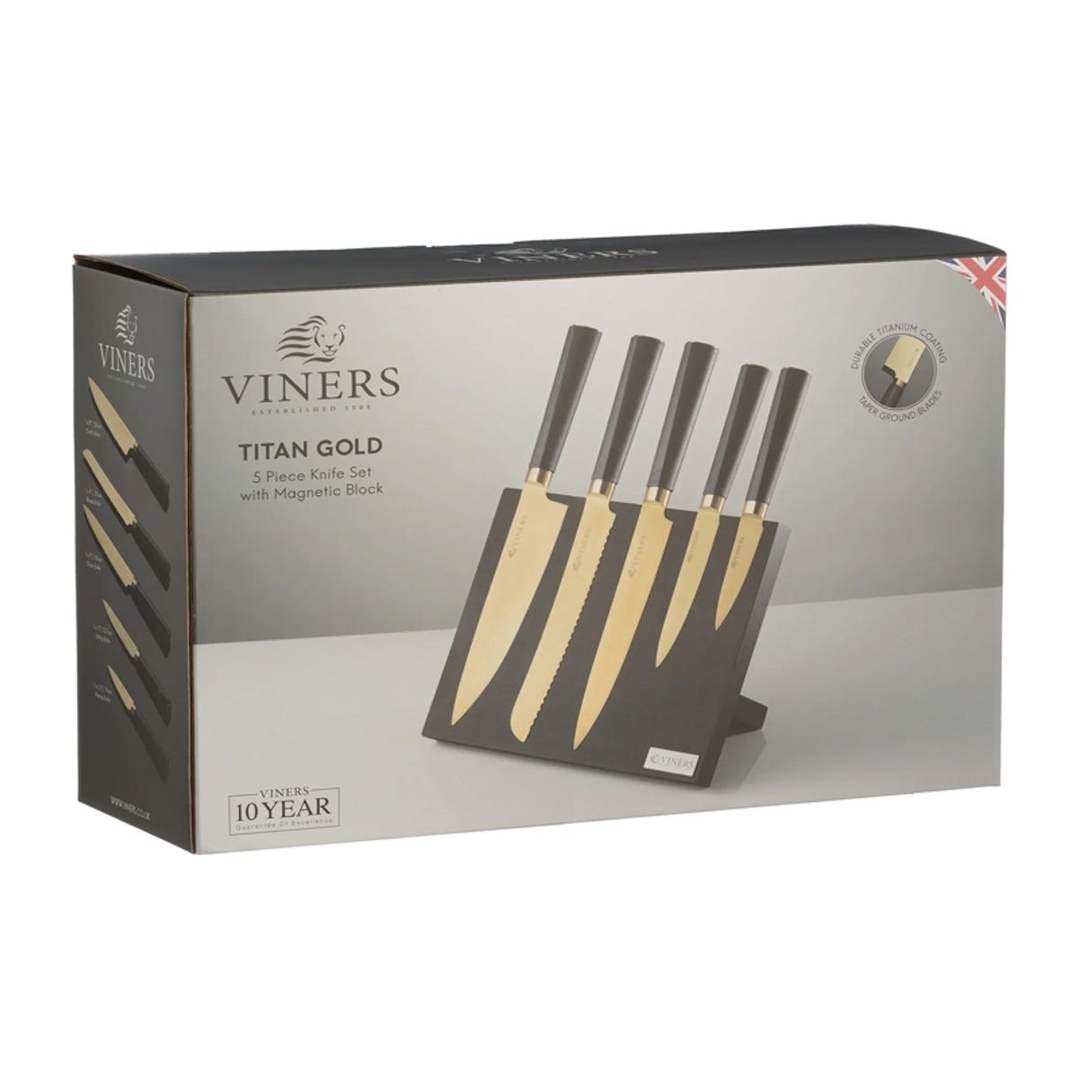 VINERS - Set 6 Pzs Titan Gold Bloque Magnético