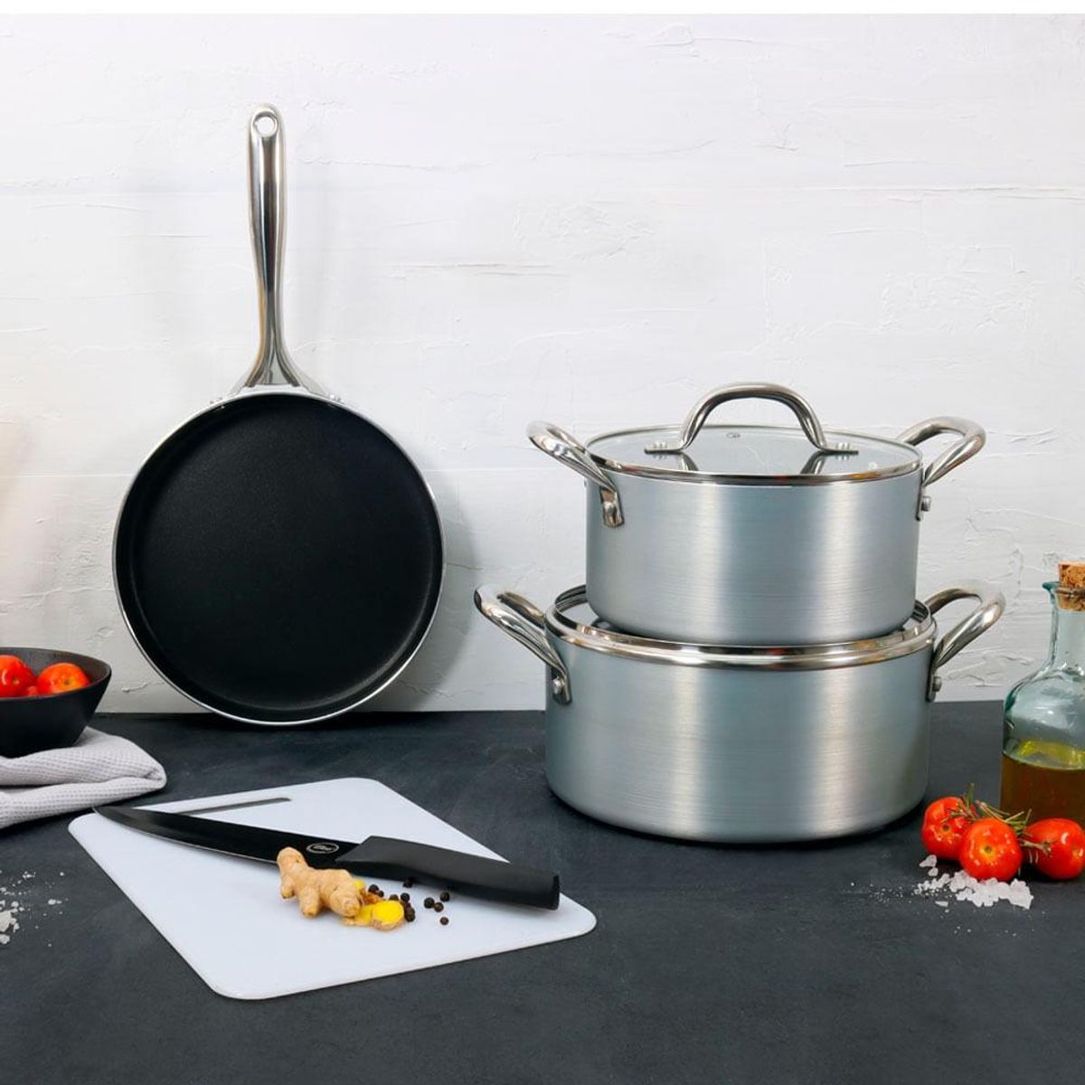 IMAHE - BATERIA DE COCINA ANTIADHERENTE 5 PIEZAS ILKO