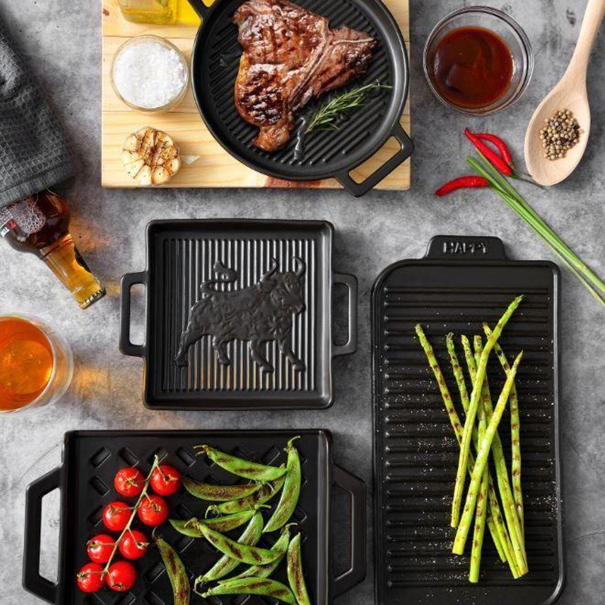 IMAHE - FUENTE CUADRADA GRILL CERÁMICA GRES 22X17X3 IMAHE