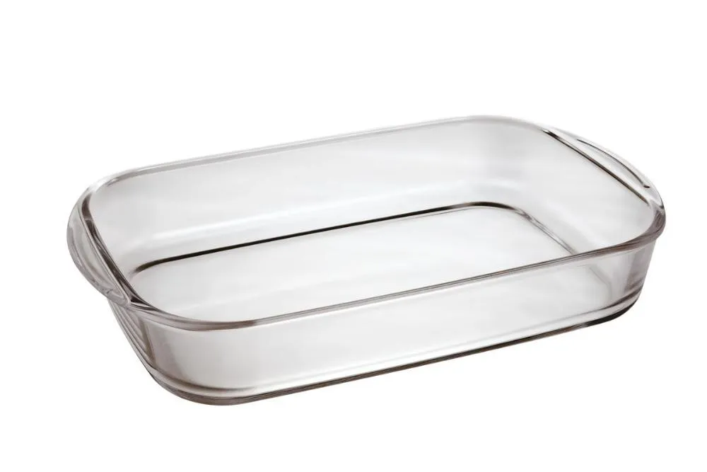 ASADERA RECTANGULAR DE VIDRIO 36 X 23 X 6 CM