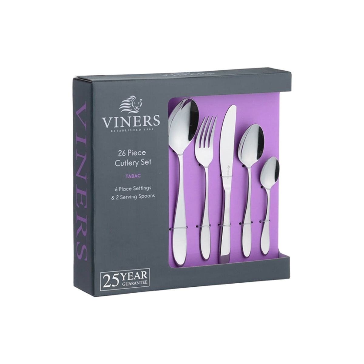 VINERS - Set Cubiertos Tabac 26 Pzs Acero Inoxidable