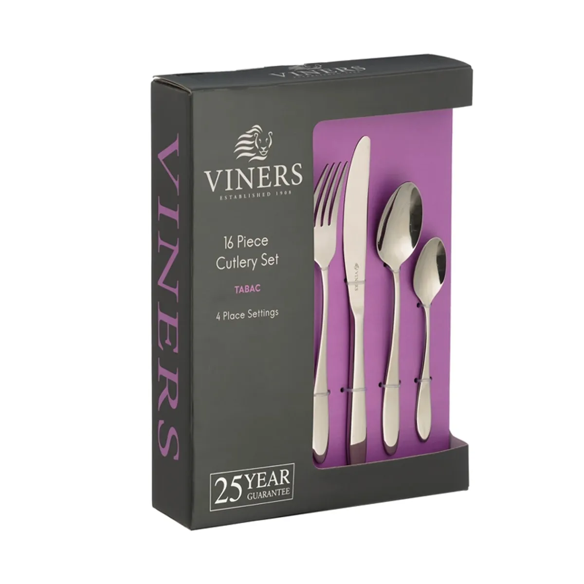 VINERS - Set Cubiertos Tabac 16 Pzs Acero Inoxidable