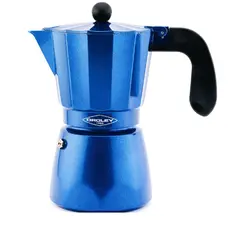 OROLEY - Cafetera Moka Italiana Express Blue Inducción 9 Tazas