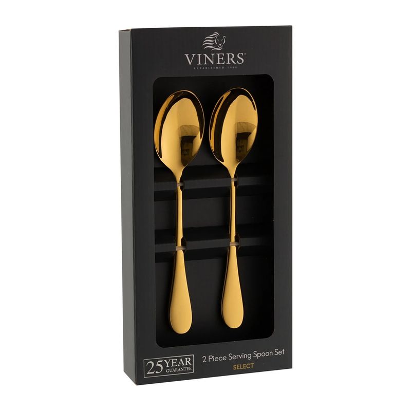 VINERS - Set 2 Cucharas Para Servir Select Doradas