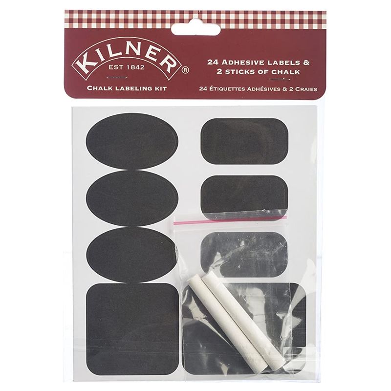 KILNER - Set 24 Etiquetas Autoadhesivas Kilner Para Frascos Con Tiza