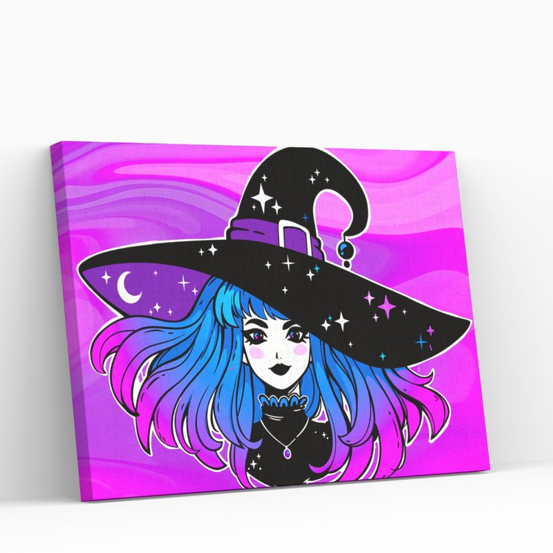 GENERICO - Pintura con diamantes 25x35cm en bastidor La Bruja - Diamond painting