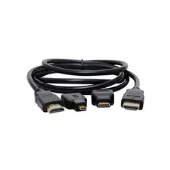 OEM - Cable Hdmi 3 En 1, Con Adaptadores Mini Hd Y Micro Hd