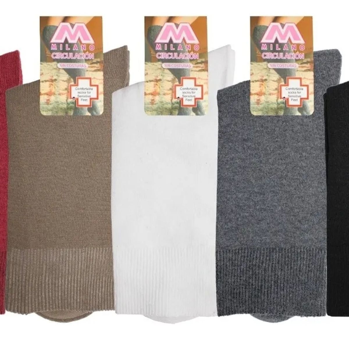GARSIL - 12 Calcetines De Circulación Con Algodon Para Mujer Sin Costuras