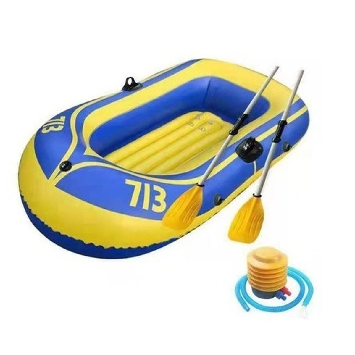 GENERICO - Bote Inflable Con Inflador, Remos, Parches Para 2 Personas