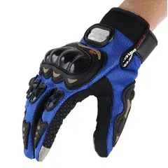 PROBIKER - Guantes Para Moto Malla Con Protecciones En Nudillos Y Palma Azul