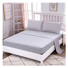 HOMER DESIGN - Juego De Sábanas 200 Hilos 2 Plazas 4 Piezas Favorito