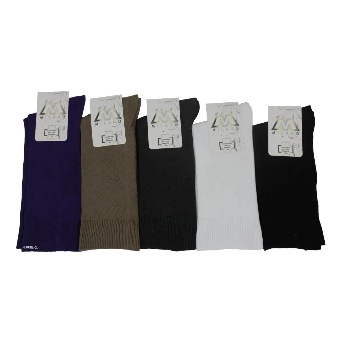 GARSIL - x3 Calcetines De Circulación De Algodon Mujer Sin Costuras Diabeticos