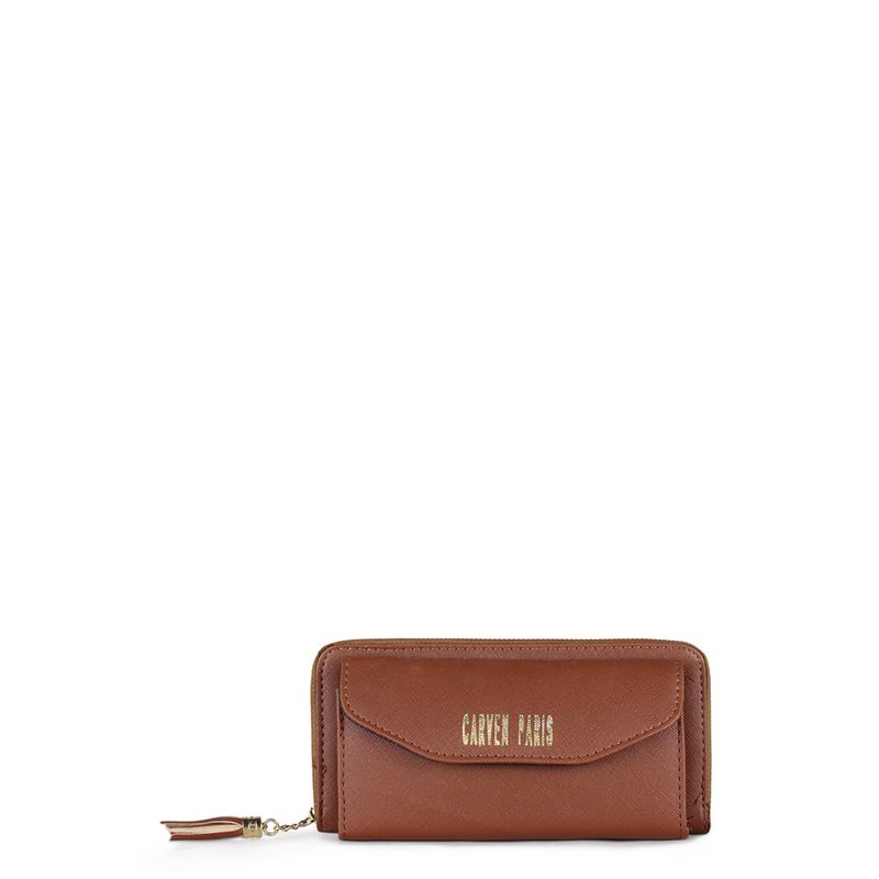 CARVEN - Billetera de mujer Aria camel Carven Paris