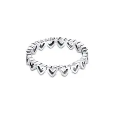 SILVER HEART - Anillo Corazones en Plata Fina 925