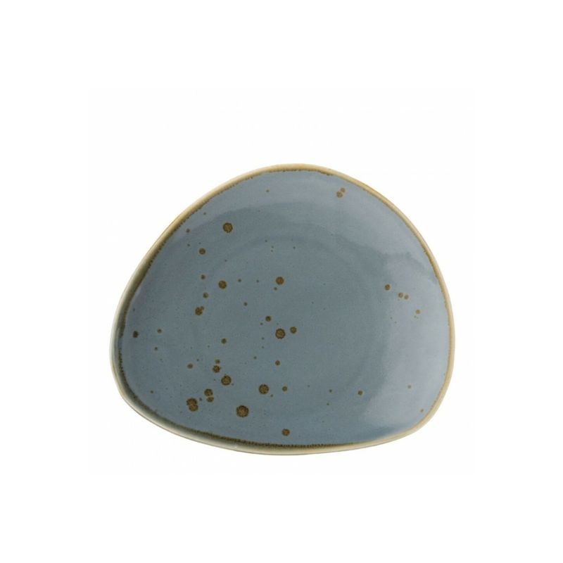 UTOPIA - SET DE 6 PLATOS PORCELANA RUSTICO AZUL 22CM UTOPIA