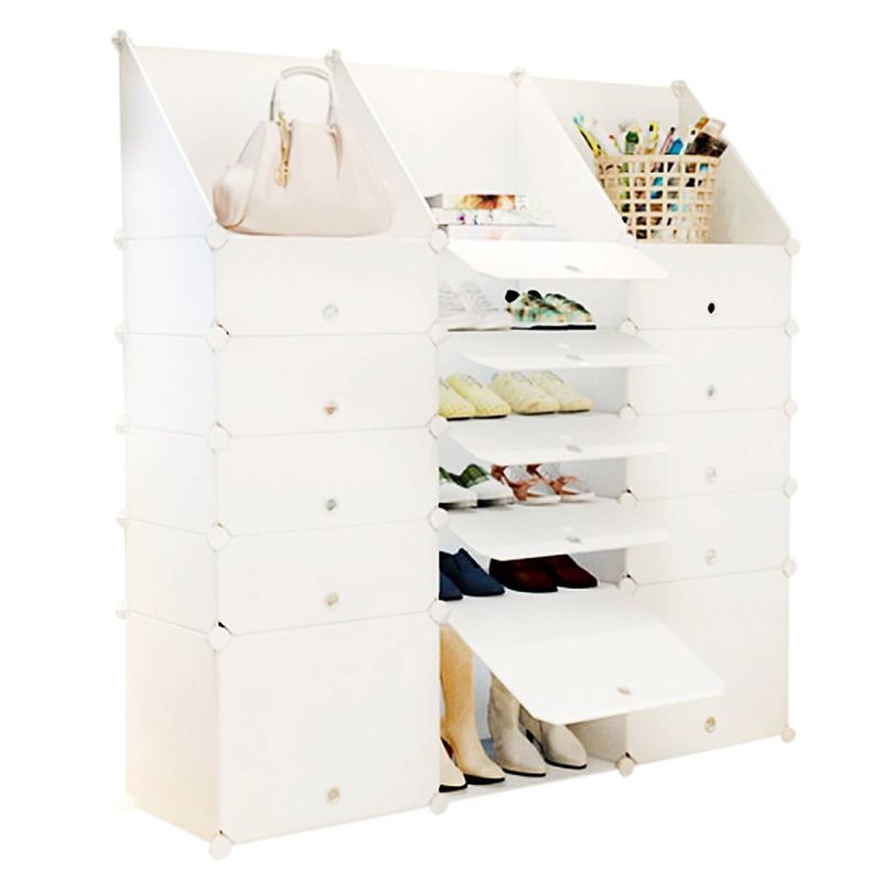 INSPIRACCI - CLOSET ZAPATERO MODULAR GRANDE 147x141x37 CM BLANCO