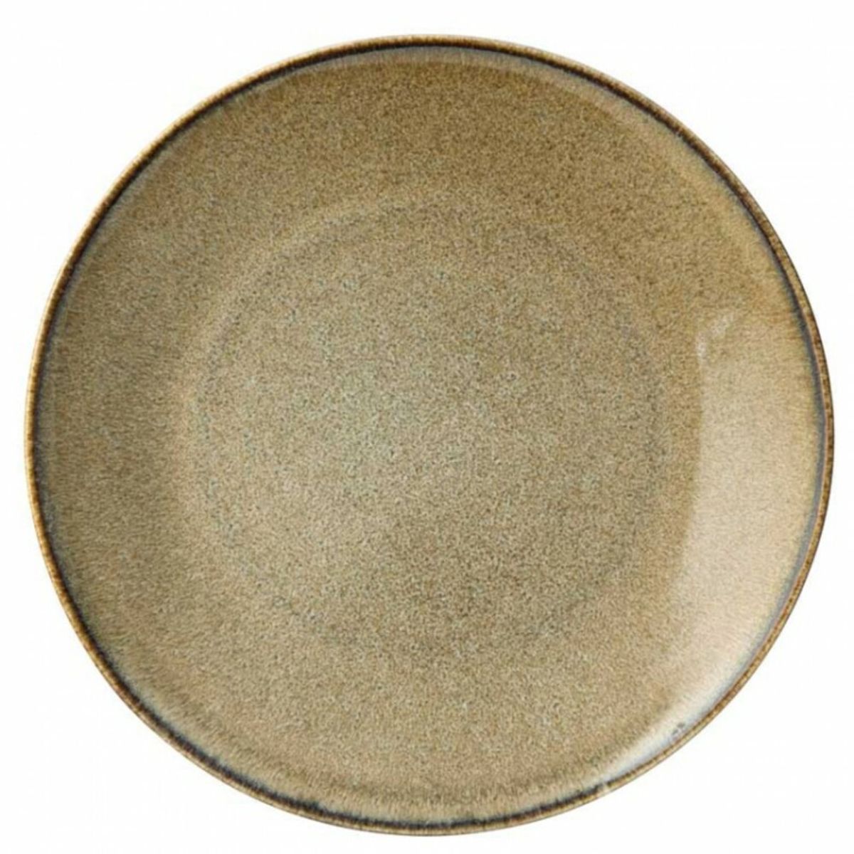 UTOPIA - SET DE 6 PLATOS REDONDO PORCELANA LIQUEN 25CM UTOPIA