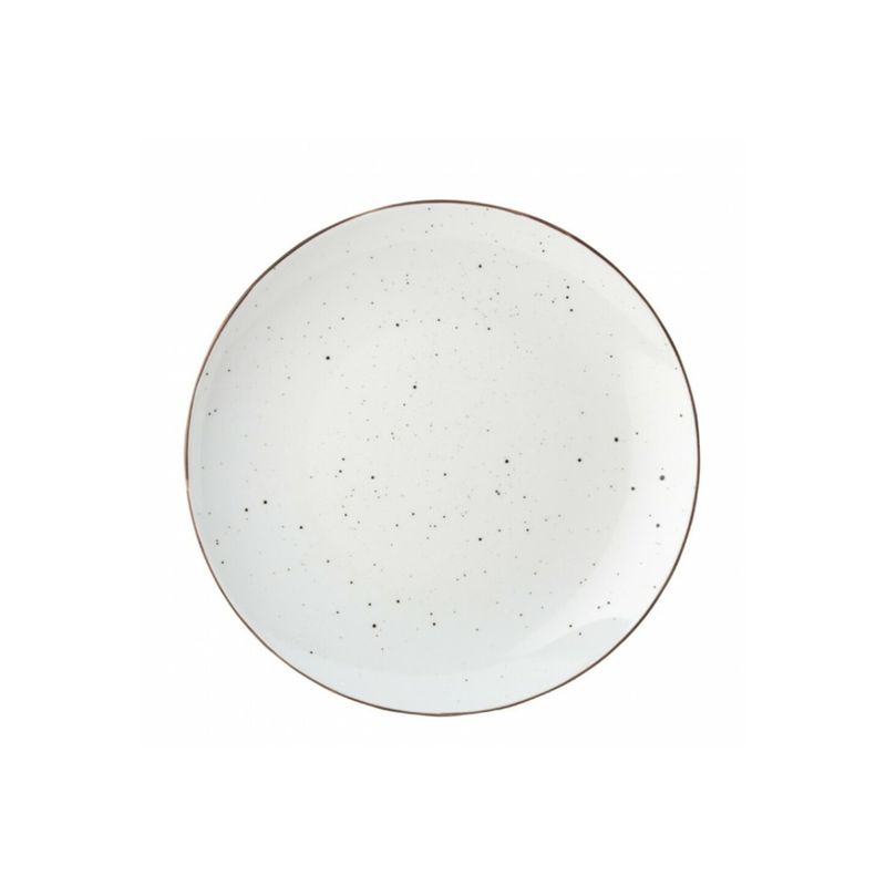 UTOPIA - SET DE 6 PLATOS PORCELANA RUSTICO BLANCO 20.5CM UTOPIA