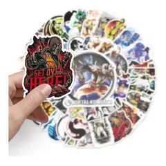 GARSIL - 50 Stickers Mortal Kombat - Etiquetas Autoadhesivas