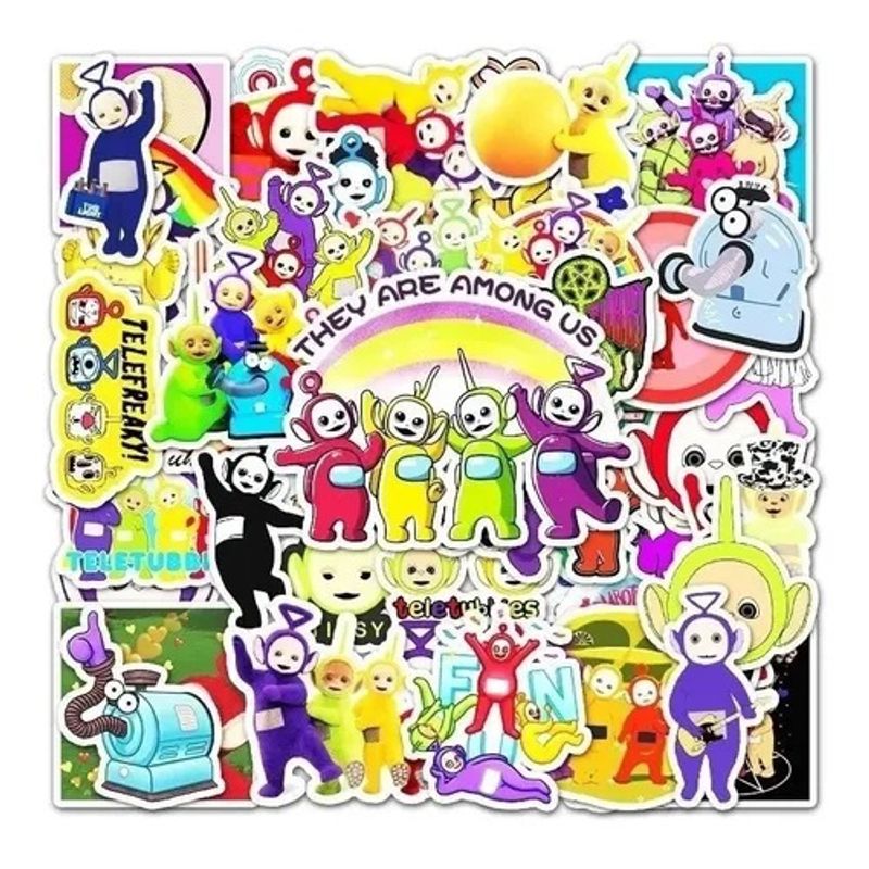 GARSIL - 50 Stickers Teletubbies - Etiquetas Autoadhesivas