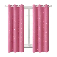 CASATUA - Cortina Niña Niño Semi Blackout Un Paño 140x220cm - Rosa