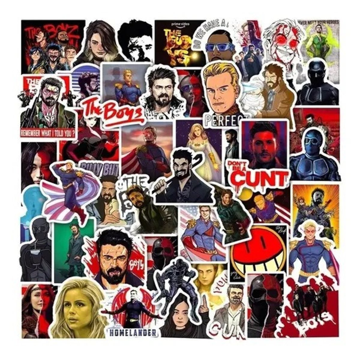 GARSIL - 50 Stickers The Boys - Etiquetas Autoadhesivas