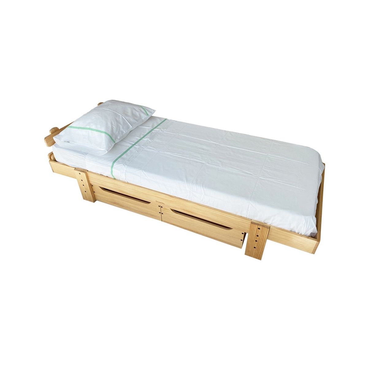 GROWME - SÁBANAS 300 HILOS para colchón angosto 190x77x22-Verde