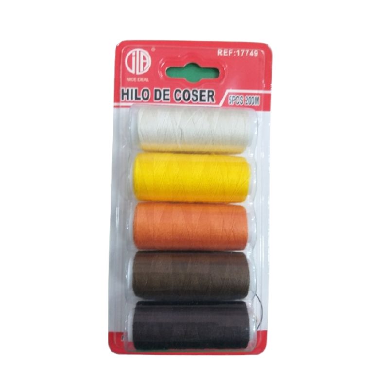 GENERICO - Hilo De Coser Colores Varios Nice Ideal 5pcs 200mm.