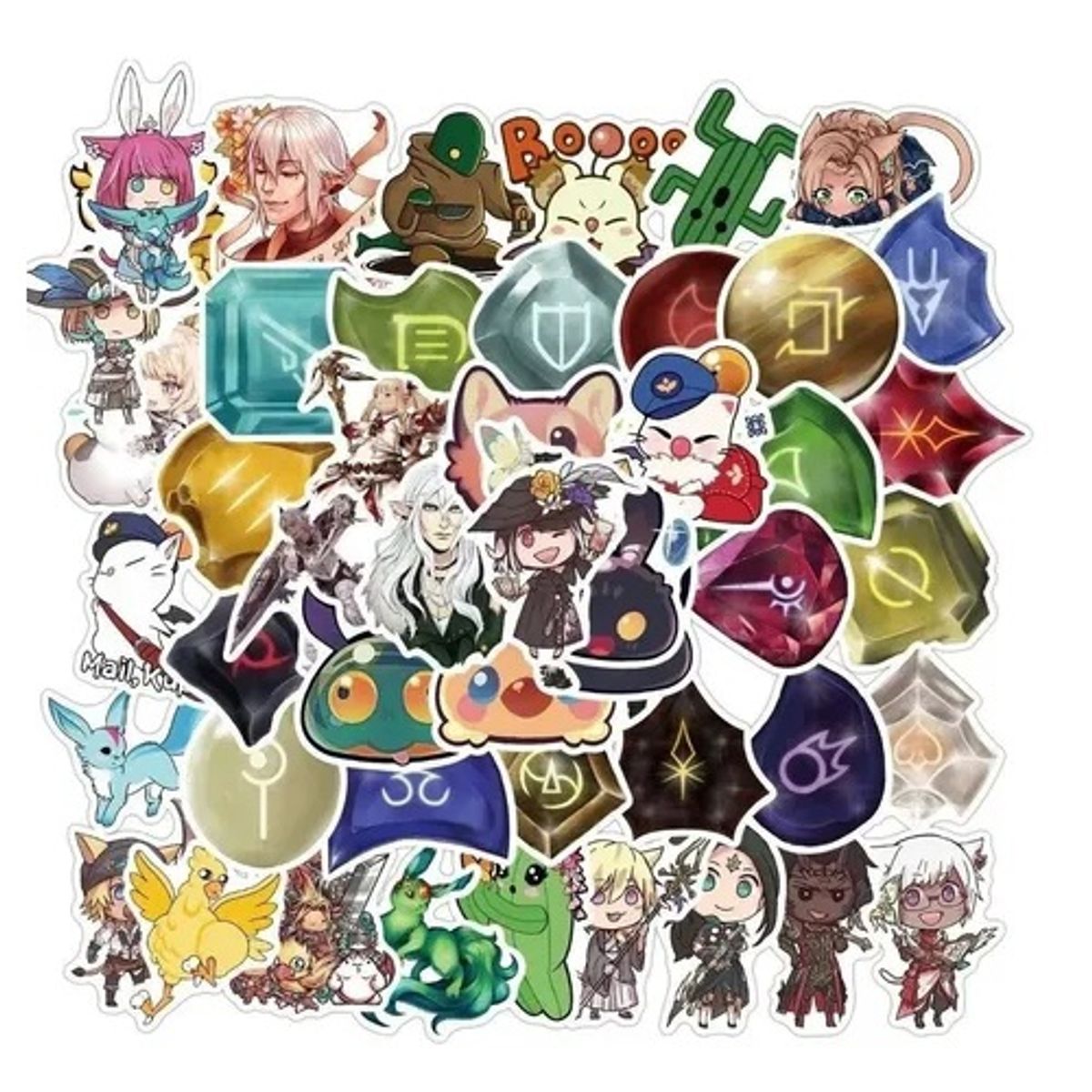 GARSIL - 50 Stickers World of Final Fantasy - Etiquetas Autoadhesivas