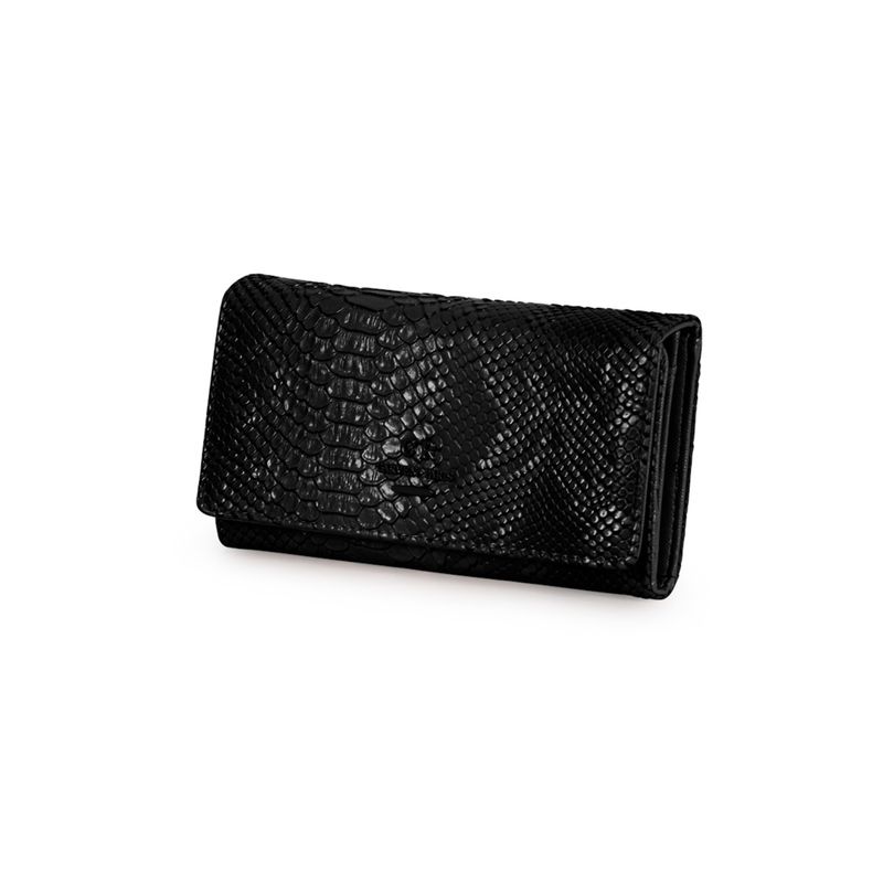 CARVEN - Billetera mujer Alda Serpent negra Carven Paris
